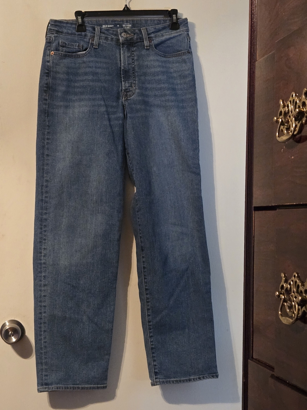 Womens Straight Jeans in Medium Blue